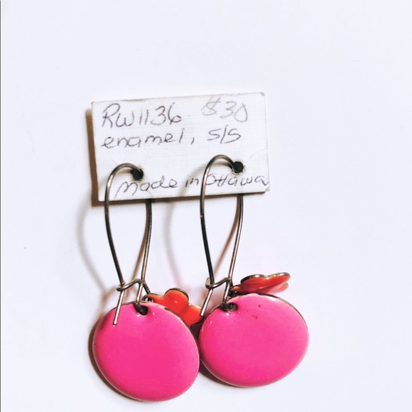 ☼4 for 20$☼ Pink Flower Earrings - Picture 3 of 4